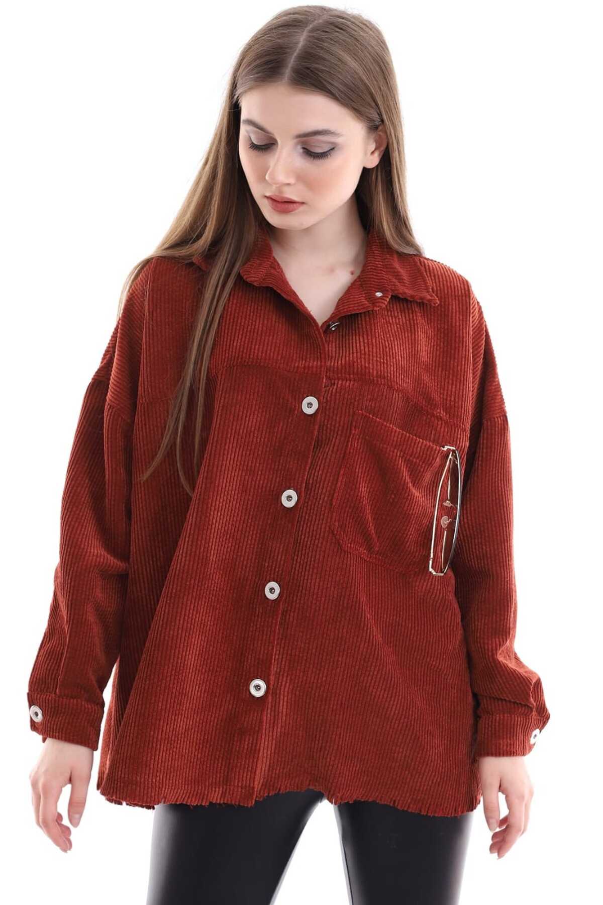 Corduroy Shirt - Burgundy