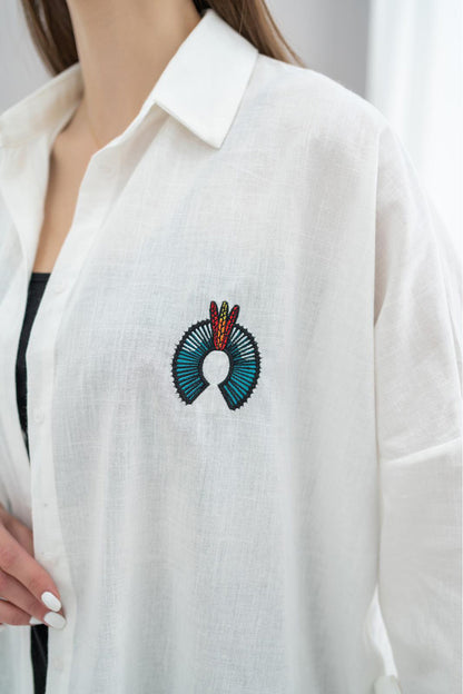 Embroidered Shirt - White