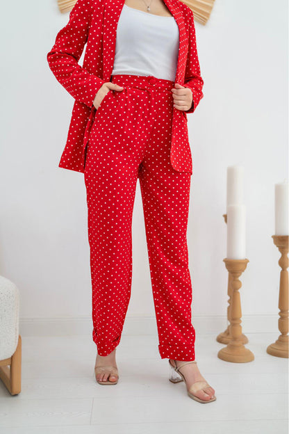 Jacket and Pants Set - Red