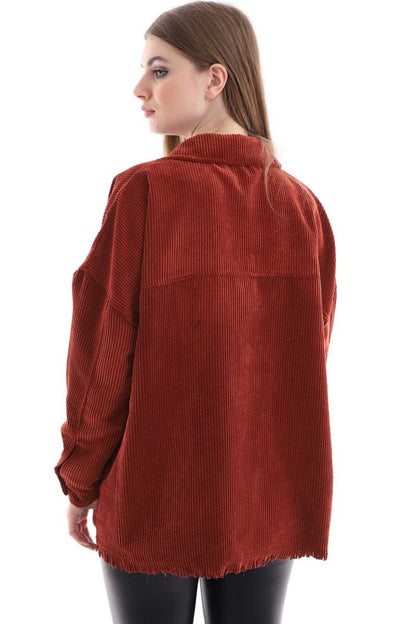 Corduroy Shirt - Burgundy