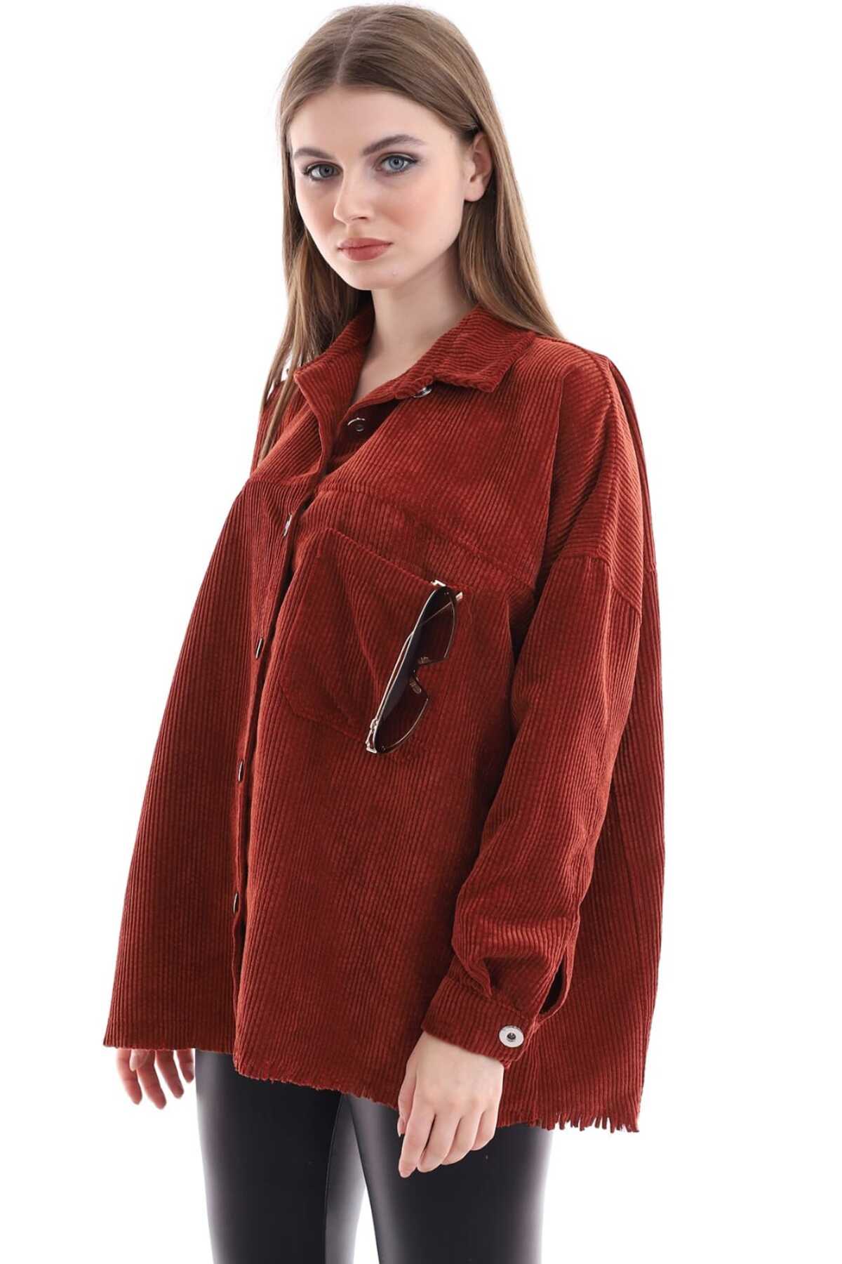 Corduroy Shirt - Burgundy