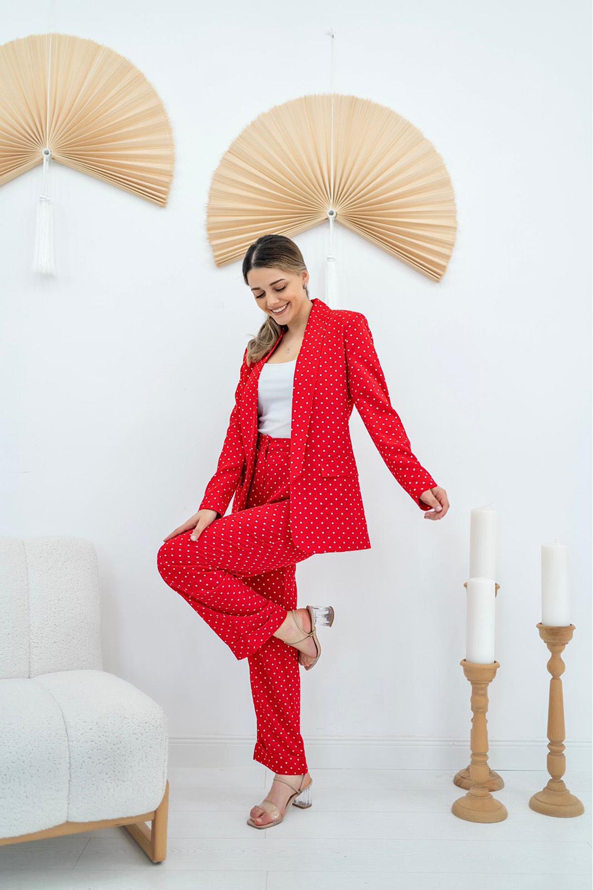 Jacket and Pants Set - Red